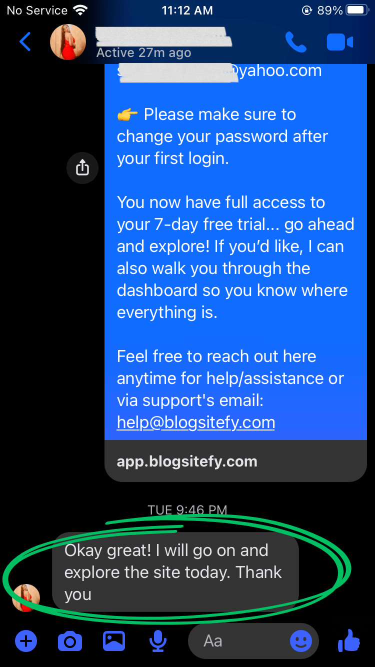 Customer didn't receive a generic welcome email. She got a personal invite to explore, a dashboard guide, direct support access, and a founder who was ready when she was. By day one, she was already committed.
